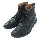 Tricker's トリッカーズ MALTON モールトン レースアップ レザー ブーツ ブラック系 メンズ【中古】