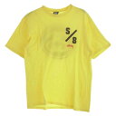 STUSSY ステューシー ロゴ プリント 半袖 Tシャツ イエロー系 M メンズ【古着】【中古】