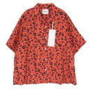 TAKAHIRO MIYASHITA The SoloIst. タカヒロミヤシタザソロイスト ss.0005aSS25 hawaiian shirt leopard オープンカラー レオパード ハワイアン 半袖 シャツ オレンジ系 46 【新古品】【未使用】 メンズ【古着】【中古】