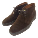 Tricker's トリッカーズ 5265SS MUD GUARD CHUKKA BOOT マッドガード スエード チャッカブーツ クレープソール ブラウン系 7.5 メンズ【中古】