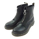 Dr.Martens ドクターマーチン 32054001 1460 PASCAL レザー フロントジップ ブーツ ブラック系 UK7 メンズ【中古】