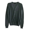 PRADA プラダ SMC333 R112 ハイゲージ ウール カーディガン グレー系 46 メンズ【古着】【中古】