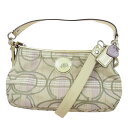 COACH コーチ F17210 2WAY スプリングプレイド タータン ハンドバッグ ショルダーバッグ マルチカラー系 メンズ【中古】