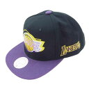 ミッチェル&ネス mitchell&ness NBA LOS ANGELES LAKERS SNAPBACK CAP レイカーズ キャップ ブラック系 パープル...