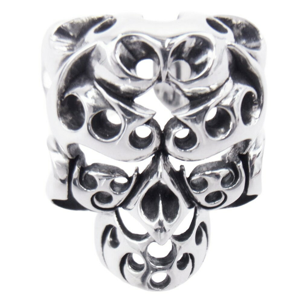TENDERLOIN テンダーロイン 【新品仕上加工済】T-SKULL BORNEO RING ボルネオ スカル リング シルバー系 19号 【美品】 メンズ【中古】