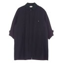 GRAPHPAPER グラフペーパー 22AW GM223-10171 Hard Gabardine Soutien Collar Coat コーデュロイ襟 比翼ボタン ウール ハード ギャバジン ステンカラー コート ブラック系 2 メンズ【古着】【中古】