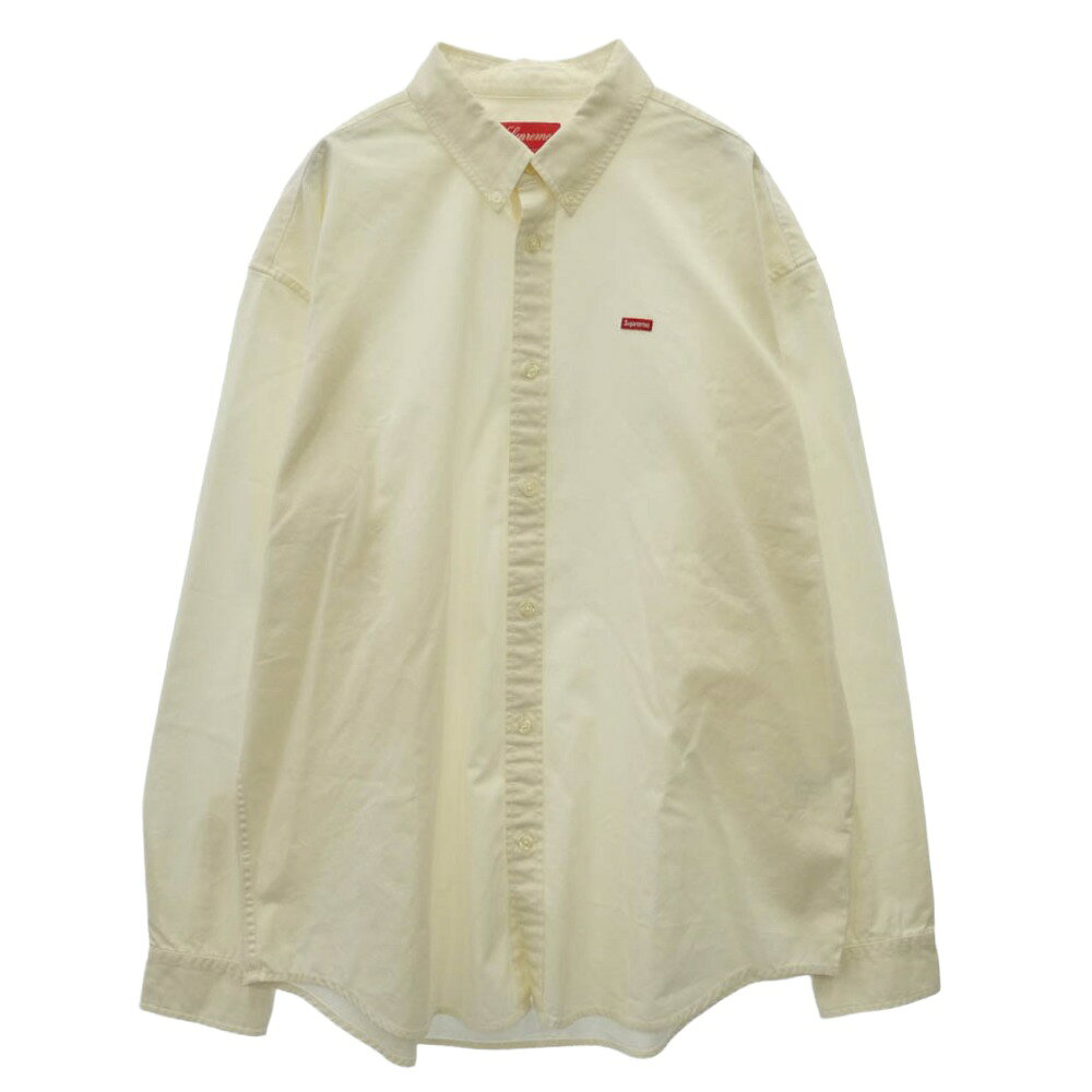 Supreme シュプリーム 23SS Small Box Shirt White スモール ボックス ロゴ 長袖 シャツ オフホワイト系 L メンズ
