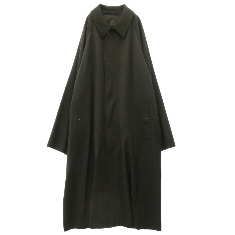 COMOLI コモリ 24AW A03-04015 ウールギャバ バルカラーコート ギャバジン ステンカラーコート ブラック系 4 メンズ