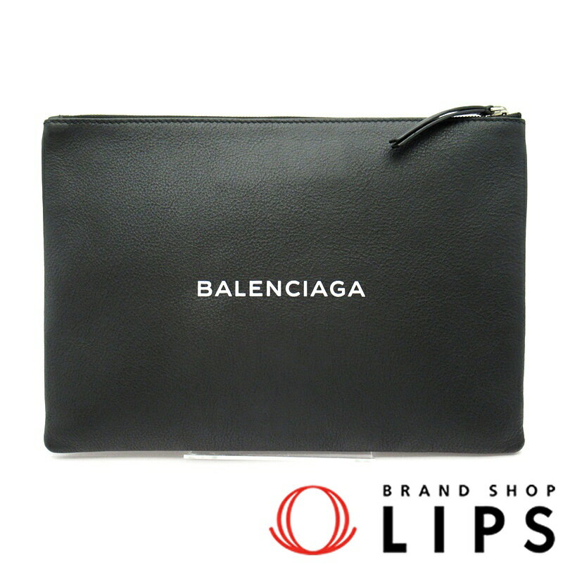 バレンシアガ クラッチバッグ 485110 レザー レディースクラッチバッグ ブラック【中古】