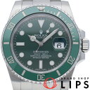 【中古】【箱 保証書】 ロレックス サブマリーナ デイト グリーン Submariner Date 116610LV(ランダム) SS メンズ時計 グリーン