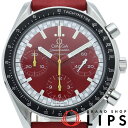 【中古】 オメガ スピードマスター レーシング クロノグラフ 39mm Speedmaster Racing 3810.61 SS/革 メンズ時計 レッド