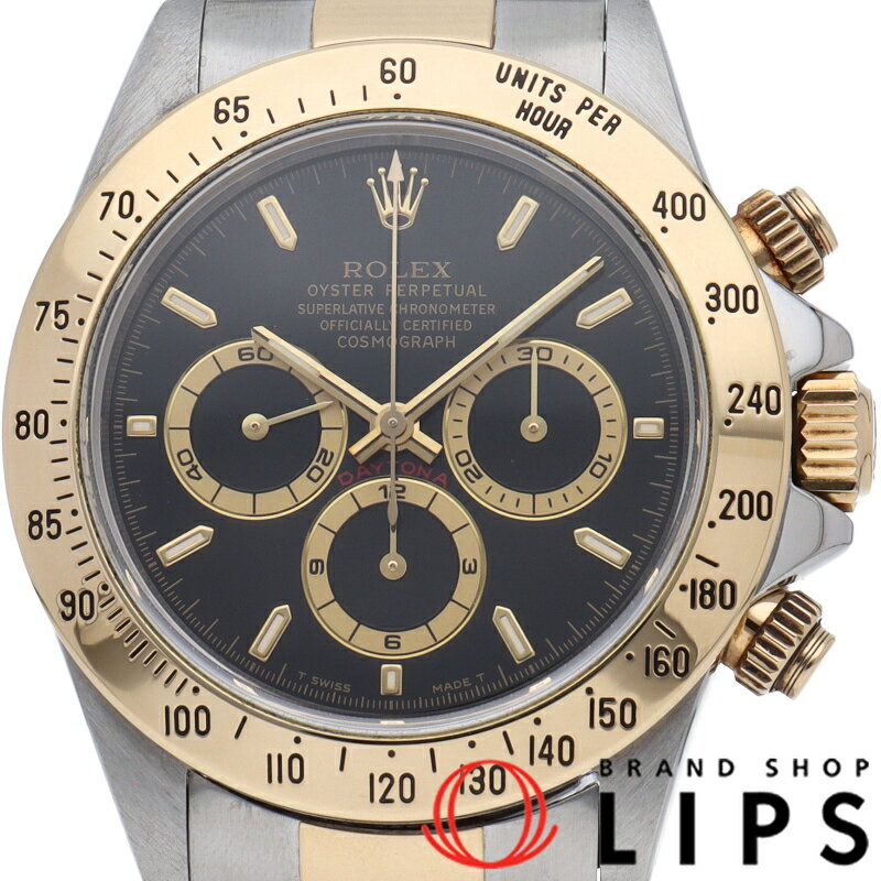 【中古】【箱 保証書 修理書】 ロレックス コスモグラフ デイトナ エル プリメロ トリチウム Cosmograph Daytona El Primero 16523(U) K18YG/SS メンズ時計 ブラック