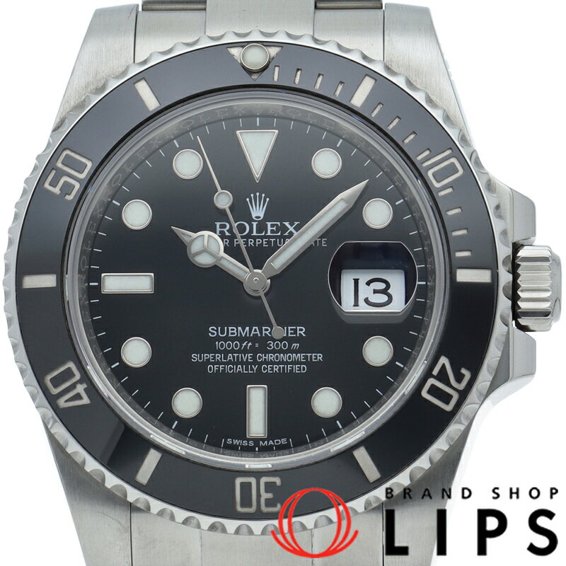 【中古】【箱 保証書】 ロレックス サブマリーナデイト ウォッチ 鏡面バックル Submariner Date 116610LN SS メンズ時計 ブラック