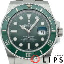 【中古】【箱 保証書】 ロレックス サブマリーナデイト グリーン 鏡面バックル Submariner Date 116610LV SS メンズ時計 グリーン