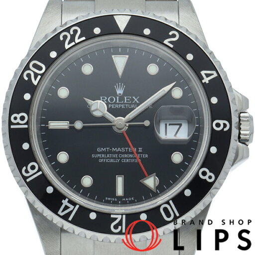 【中古】 ロレックス GMTマスター2 GMT-Master II 16710(F) SS メンズ時計 ブラック 【中古】 ロレックス GMTマスター2 GMT-Master II 16710(F) SS メンズ時計 ブラック