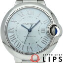 【中古】【箱 保証書】 カルティエ バロンブルー ドゥ カルティエ ウォッチ 33mm オートマチック Ballon Bleu de Cartier 33mm WSBB0062 SS レディース時計 アイスブルー