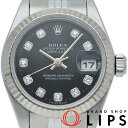 【中古】 ロレックス デイトジャスト レディース時計 10Pダイヤ Datejust Ladies 79174G(A) K18WG/SS レディース時計 ブラック