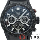 【中古】【箱 保証書】 タグ・ホイヤー カレラ キャリバーホイヤー02 クロノグラフ Carrera Calibre Heuer02 Chronograph CBG2A91.FT6173 PVD/ラバー メンズ時計 透明