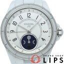 【中古】 シャネル J12 ウォッチ 38mm ファーズ ドゥ リュヌ J12 Phase De Lune H3404 セラミック メンズ時計 シルバー