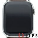 【中古】【箱 充電器】 エルメス アップルウォッチ シリーズ7 45mm GPS+Cellularモデル Apple Watch Series7 MKMV3J/A SS/革 メンズ時計 デジタル