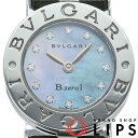 【中古】【箱 保証書】 ブルガリ ビーゼロワン ウォッチ 12Pダイヤ シェル B.ZERO1 Watch BZ22S/BZ22BSL/12 SS/革 レディース時計 ブルーシェル(2)