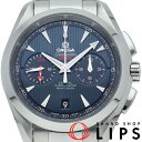 【中古】【箱 保証書】 オメガ シーマスター アクアテラ 150M コーアクシャル クロノグラフ GMT 43mm Seamaster Aqua Terra 150M Co-Axial Chronometer GMT 231.10.43.52.03.001 SS メンズ時計 ブルー