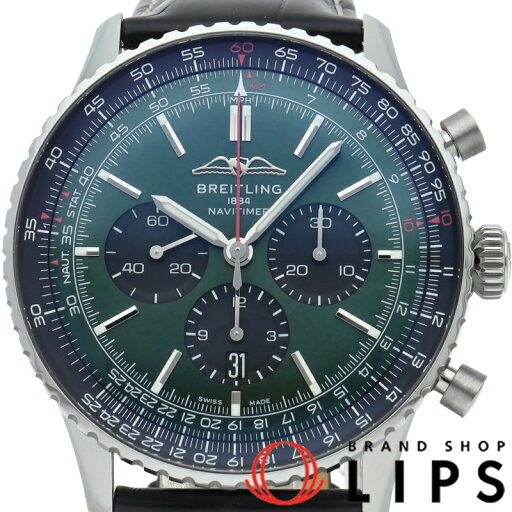 【中古】【箱 保証書】 ブライトリング ナビタイマー B01 クロノグラフ 46 グリーン Navitimer B01 Chronograph 46 AB0137/AB0137241L1P1 SS/革 メンズ時計 グリーン 【中古】【箱 保証書】 ブライトリング ナビタイマー B01 クロノグラフ 46 グリーン Navitimer B01 Chronograph 46 AB0137/AB0137241L1P1 SS/革 メンズ時計 グリーン