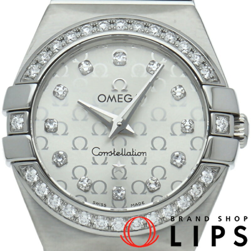 【中古】【箱 保証書 1駒】 オメガ コンステレーション ブラッシュ 24mm 12Pダイヤ ダイヤベゼル Const..