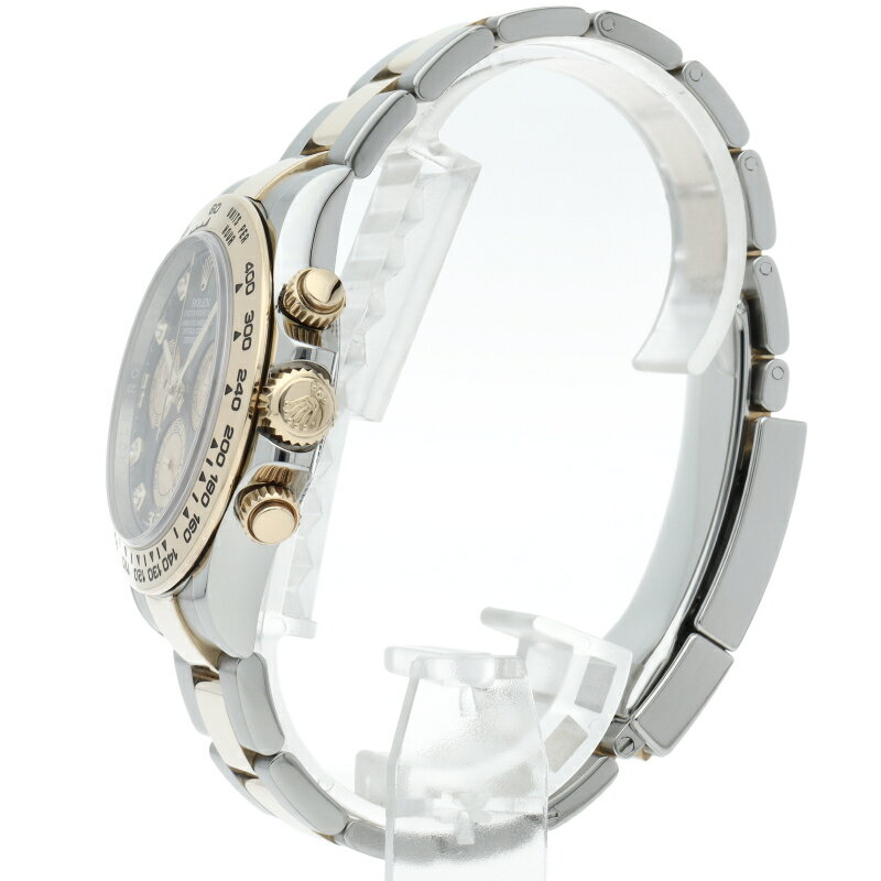 【中古】【箱 保証書】 ロレックス コスモグラフ デイトナ ウォッチ 8Pダイヤ ブラックシェル 新型バックル Cosmograph Daytona 116503NG K18YG/SS メンズ時計 ブラックシェル