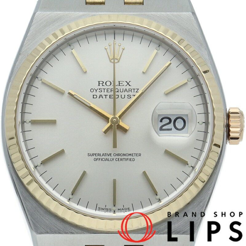 【中古】【国際サービス保証書】 ロレックス デイトジャスト メンズ時計 オイスタークォーツ Datejust 17013(6) K18YG/SS メンズ時計 シルバー