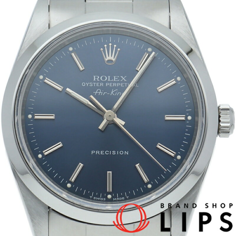 【中古】 ロレックス エアキング Air-King 14000(U) SS メンズ時計 ブルー
