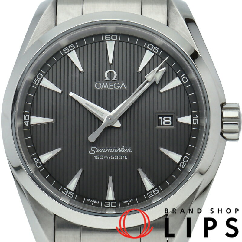 【中古】【箱 保証書】 オメガ シーマスター アクアテラ クォーツ 38.5mm Seamaster ...