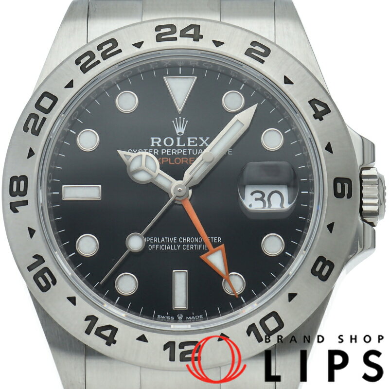 【中古】【箱 保証書】 ロレックス エクスプローラー2 ウォッチ Explorer II 226570 SS メンズ時計 ブラック