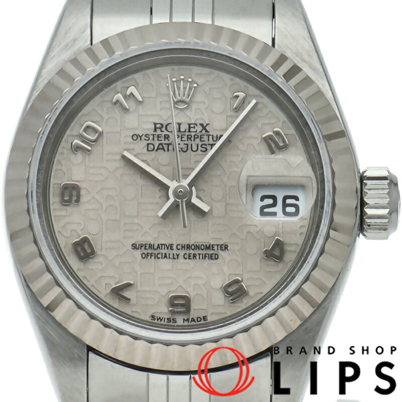 【中古】【箱 保証書】 ロレックス デイトジャスト レディース時計 コンピューター文字盤 Datejust Ladies 79174(Y) K18WG/SS レディース時計 シルバー