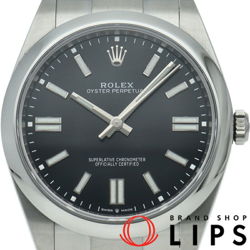 【中古】【箱 保証書】 ロレックス オイスターパーペチュアル41 ウォッチ Oyster Perpetual 41 124300 SS メンズ時計 ブラック