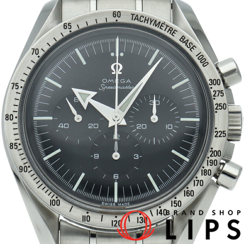 Rakuten - 【中古】 オメガ スピードマスター ブロードアロー クロノグラフ 42mm ファーストレプリカ Speedmaster Broad Arrow 3594.50 SS メンズ時計 ブラック
