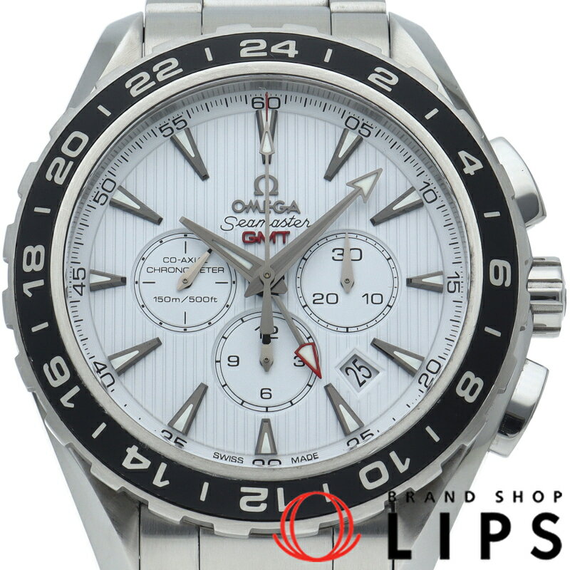 Rakuten - 【中古】 オメガ シーマスター アクアテラ 150M コーアクシャル GMT クロノグラフ 44mm Seamaster Aqua Terra 150M Co-Axial Chronometer GMT 231.10.44.52.04.001 SS メンズ時計 ホワイト