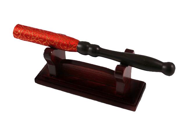 [仏具] 木製りん棒台 紫丹色 5.0号 【おりん】の商品画像