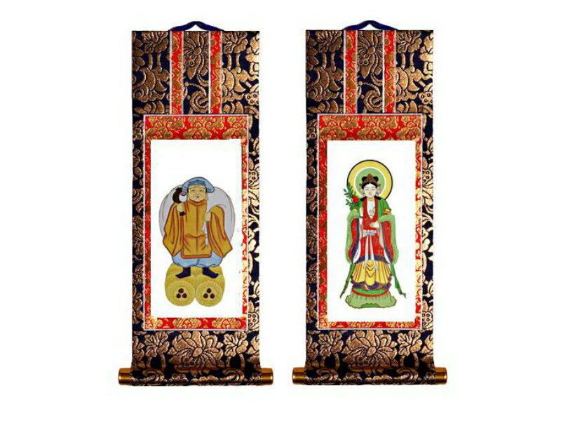 掛軸（仏壇用）　日蓮宗　70代　脇掛　［仏具］