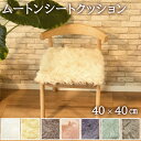 【ポイント10倍】ムートンシートクッション 40×40cm 長毛タイプ 毛皮 ムートンクッション ムートン クッション 座布団 ソファー 暖かい シートクッション リアルファー ファー