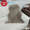 【わけあり価格】洗える ムートンラグ 1匹サイズ 短毛 ダークベージュ 送料無料 エアコン対策 在宅 ニュージーランド ムートン ラグ 毛皮 マット カーペット...