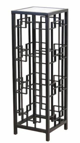 輸入家具 花台 フラワースタンド アイアン 黒 大理石 リビングスタジオ 直輸入 モダン クラシック アン..