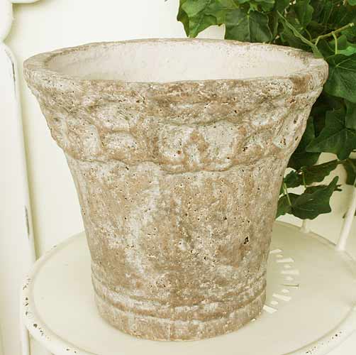 輸入雑貨 グレーシュフラワーポット L コベントガーデン CoventGarden アンティーク プランター シャビー ガーデニング フラワーポット QJ-46