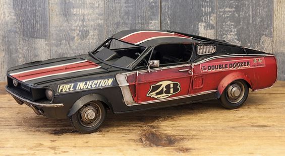 輸入雑貨 置物 ヴィンテージ スポーツカー Racing MSTG 48 マスタング リビングスタジオ 直輸入 ブリキ..