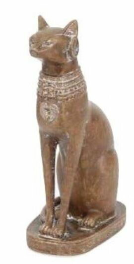 輸入雑貨 バステト像 ネコ 女神 置物 リビングスタジオ 直輸入 エジプト 神話 ブバスティスの女主 オブジェ アンティーク シャビー vil 1815