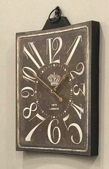 輸入雑貨 壁掛け時計 ウォールクロック リビングスタジオ 直輸入 アンティーク シャビーシック クラシック スチール 85244CK 送料無料