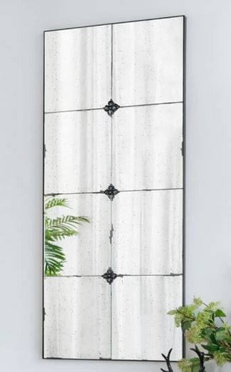 輸入家具 ミラー 53x119cm リビングスタジオ 直輸入 大型 壁掛け バロック ロココ シャビー アンティーク クラシック AN-82276 送料無料