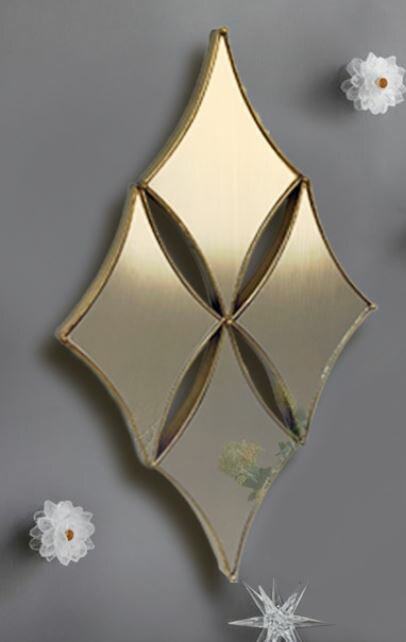 輸入雑貨 ミラー ウォールデコレーション 壁飾り ゴールド リビングスタジオ 直輸入 アンティーク シャビーシック 56211WM 送料無料