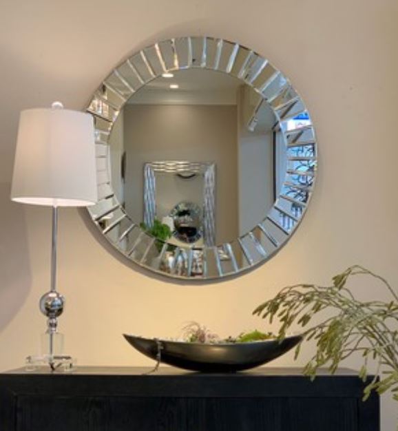 輸入家具 デザイン ウォールミラー 70cm 円形 リビングスタジオ 直輸入 鏡 モダン クラシック コンテンポラリー 大サイズ CZ-600