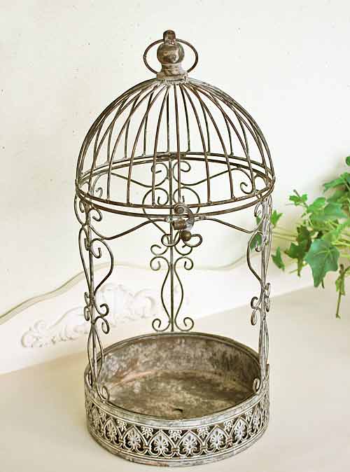 輸入雑貨 フローラルゲージ L プランター ガゼボ アレンジ アイアン リビングスタジオ 直輸入 アンティ..